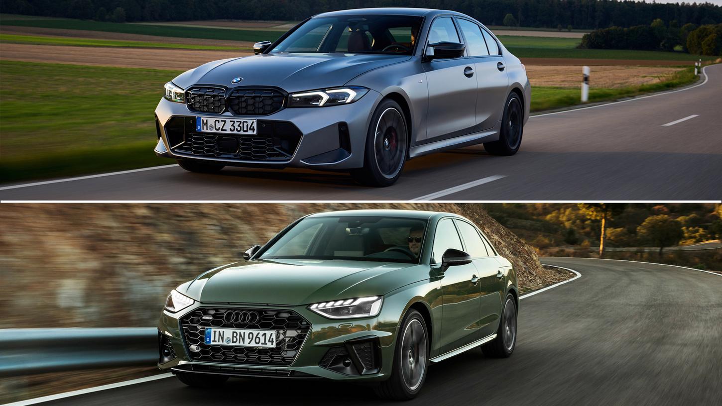 BMW 3er (oben) und Audi A4: Beide sind nicht nur als Limousine (Foto), sondern auch als Kombi zu haben und tragen dann die Beinamen Avant beziehungsweise Touring.