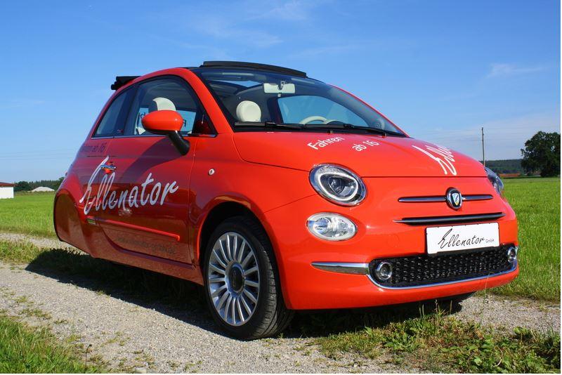 Vorbild aus dem Allgäu: Der Ellenator ist ein L5e-Umbau des Fiat 500. Das Basisfahrzeug muss bei einem bestimmten Händler erworben werden, der Triangel Handels GmbH aus Stadtbergen.