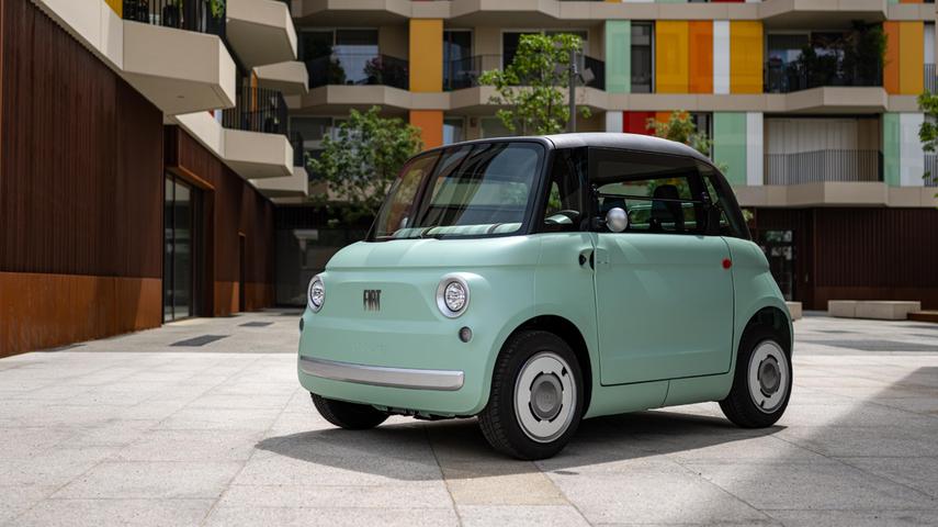 Der Fiat Topolino ist der italienische Bruder des Rocks Electric. Verkauft wird er ab 9890 Euro.