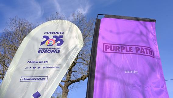 Chemnitz: Neues Kunstwerk am Skulpturenweg "Purple Path"