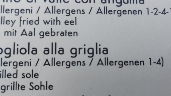 „Die beiligenden Speisen habe ich in einer Trattoria in Comacchio, Italien entdeckt“, schreibt unser Leser Norbert Weschta per E-Mail.
