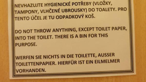 Gesehen von Charlotte Niese aus Nürnberg auf einer Toilette in Istrien, Kroatien.