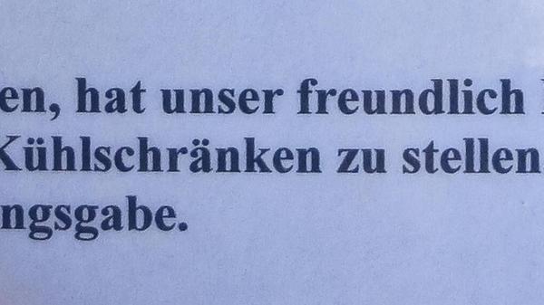 „Diesen Spruch sahen wir in einem Hotel auf Korsika und amüsierten uns über das Wort Auffassungsgabe“, schreibt uns Leser Cornelius Hartmann aus Weisendorf.
