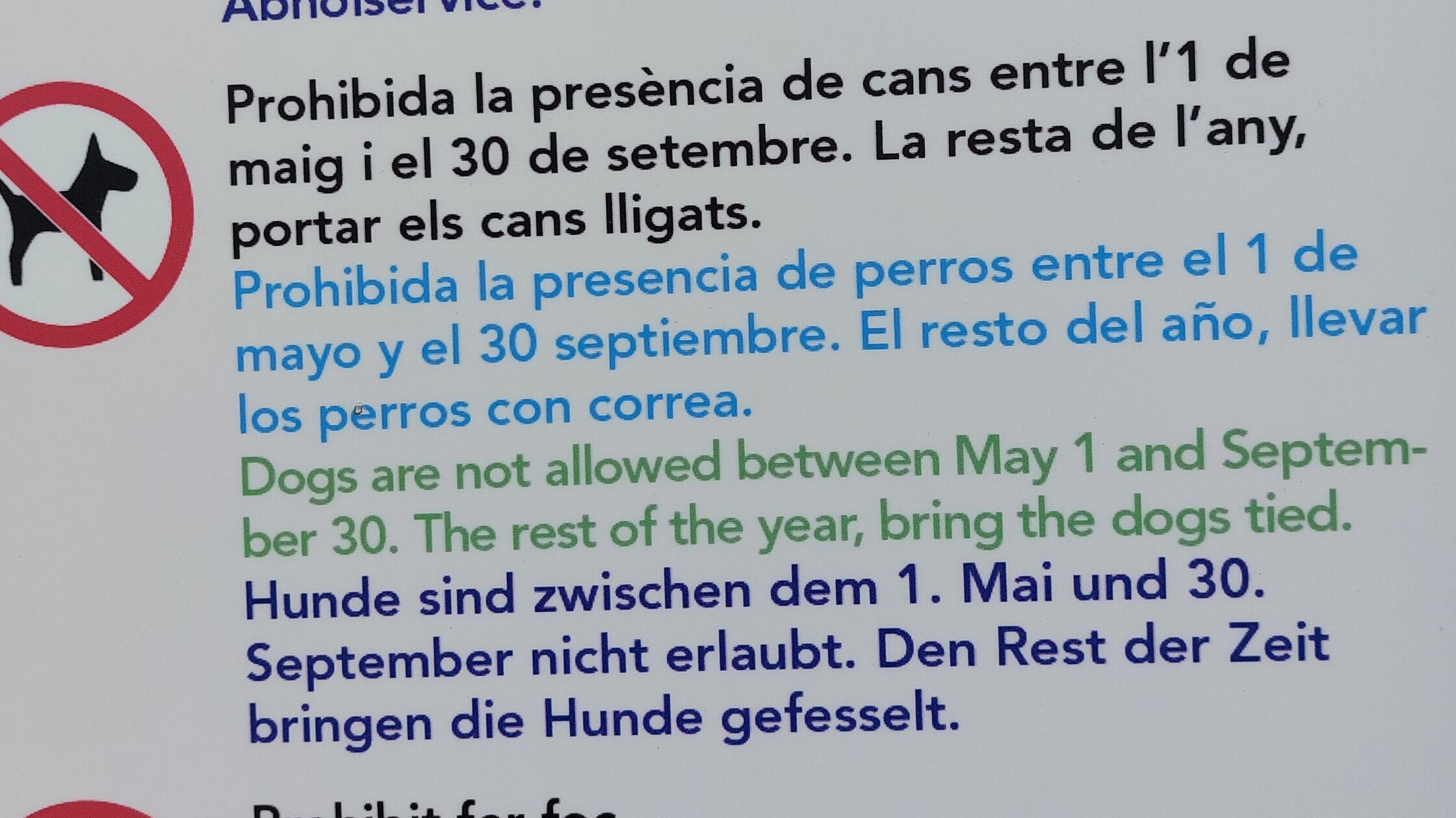 "Für Ihre Rubrik habe ich diese Verbotstafel an der Cala Mitjana auf Mallorca (Nordostküste) aufgenommen", schreibt uns Leser Karl Weeger aus Herrieden.