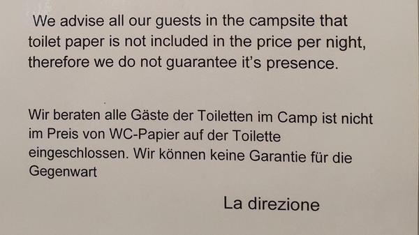 "Das haben wir gesehen auf einem Campingplatz in Alba im Piemont (Italien)", schreibt uns Ute Steckbeck aus Nürnberg.