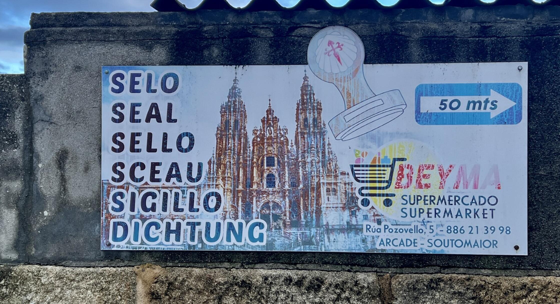 "Hier ein nur bei der deutschen Übersetzung heftiger Fehler für  Stempel, der für den Pilgerpass auf dem portugiesischen Jakobsweg in Soutomaior, Spanien, besammelt wird", schreibt uns Leser Roland Hanke aus Fürth.