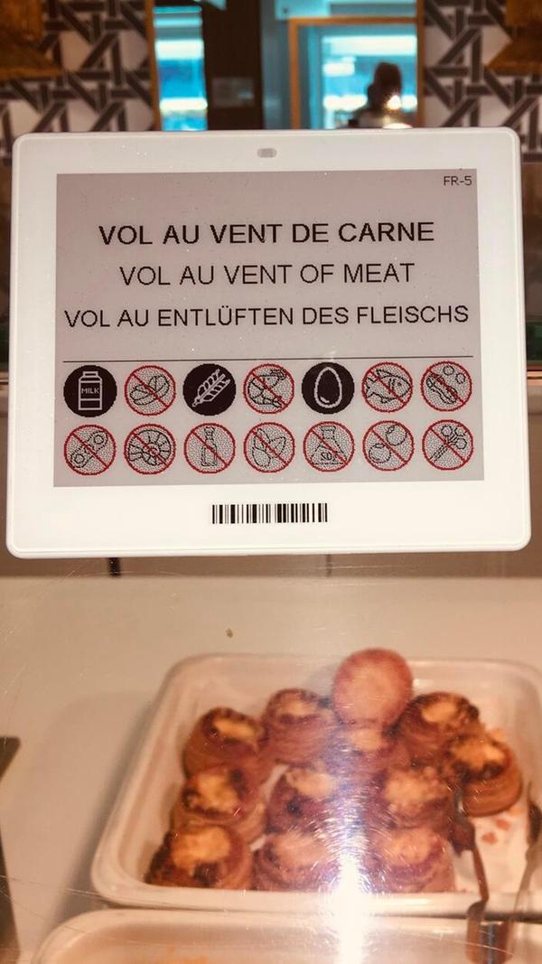 Gesehen am Frühstücksbuffet in Playa de Ingles, Gran Canaria von unserem Leser Heinz Sauber aus Fürth.