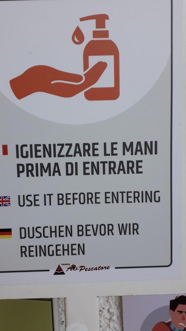 Deutsch ganz neu Gesehen von Andre Engelbrecht aus Fürth auf einem Campingplatz am Lago Di Caldonazzo in Italien.