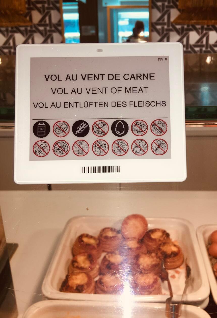 Gesehen am Frühstücksbuffet in Playa de Ingles, Gran Canaria von unserem Leser Heinz Sauber aus Fürth.