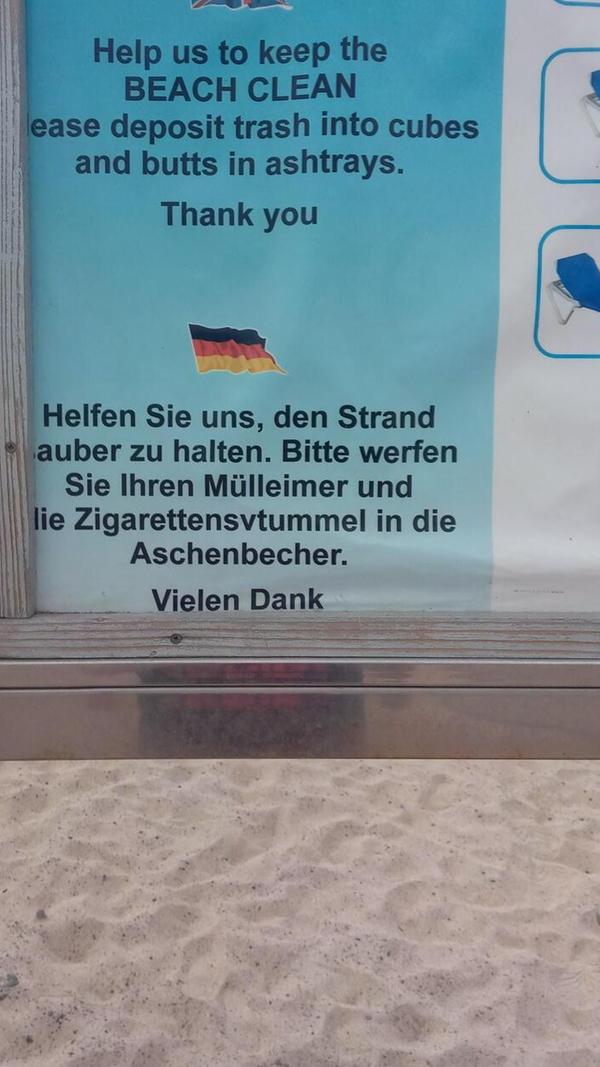 „Das haben wir am Strand von Jandia auf Fuerteventura gesehen. Wie groß der Aschenbecher oder der Mülleimer war, ist nicht bekannt“, so Familie Brock aus Ipsheim.