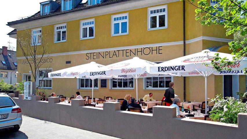 Im Sommer lauschig an der frischen Luft, im Winter gemütlich im Gastraum: Das Areal, in dem die "Steinplatte" Nürnberg beheimatet war, bietet insgesamt 200 Plätze für Gäste.