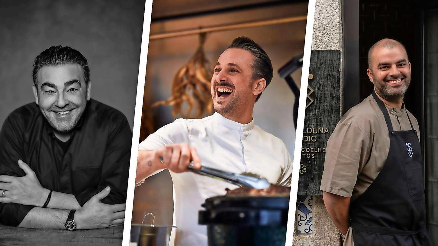 Die Crème de la crème zu Gast in Nürnberg: Die Sterneköche Juan Amador (li.) und Vasco Coelho Santos (re.) kochen an je einem Abend gemeinsam mit René Stein (Mitte), Sternekoch im "Tisane" Nürnberg. Auch Ricky Saward, Sternekoch mit veganer Ausrichtung, kocht an einem Abend in Nürnberg. Die Crème de la crème zu Gast in Nürnberg: Die Sterneköche Juan Amador (li.) und Vasco Coelho Santos (re.) kochen an je einem Abend gemeinsam mit René Stein (Mitte), Sternekoch im "Tisane" Nürnberg. Auch Ricky Saward, Sternekoch mit veganer Ausrichtung, kocht an einem Abend in Nürnberg.