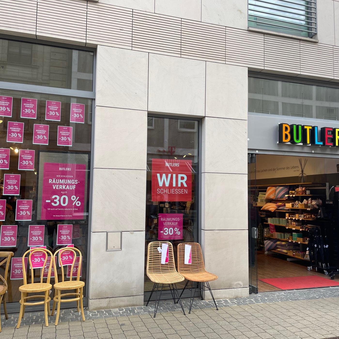 Ausverkauf in Butlers-Store in Erlangen: Deko-Kette schließt