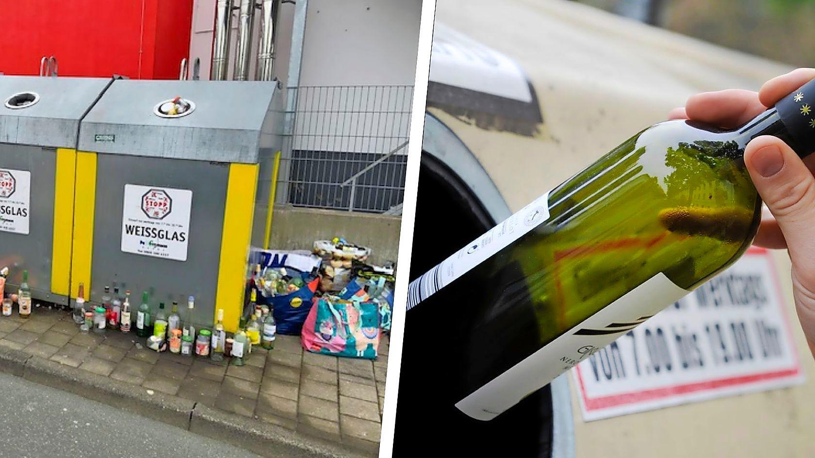 Überfüllte Glascontainer im Landkreis Fürth: Wohin mit Flaschen und Altglas?