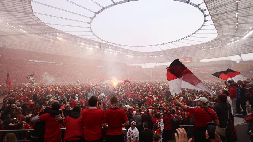 Bilder für die Ewigkeit: So feiert Leverkusen die erste Meisterschaft der Vereinsgeschichte