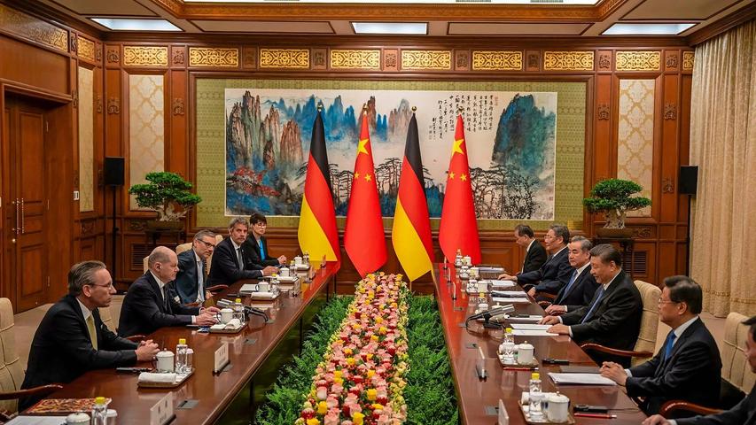 Deutsch-chinesische Gespräche in Peking.