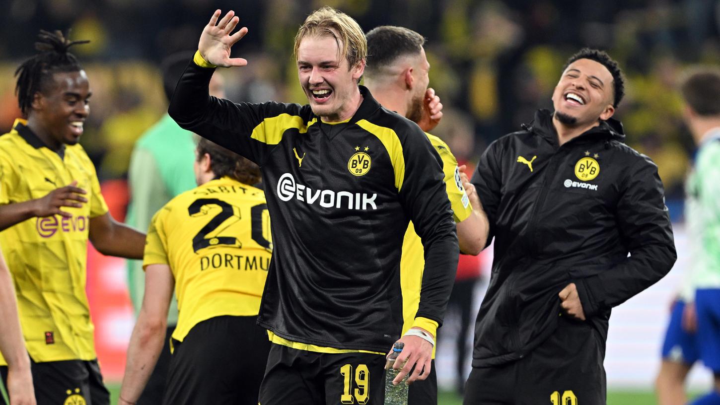 Dortmunds Julian Brandt feiert den 4:2-Sieg über Madrid.