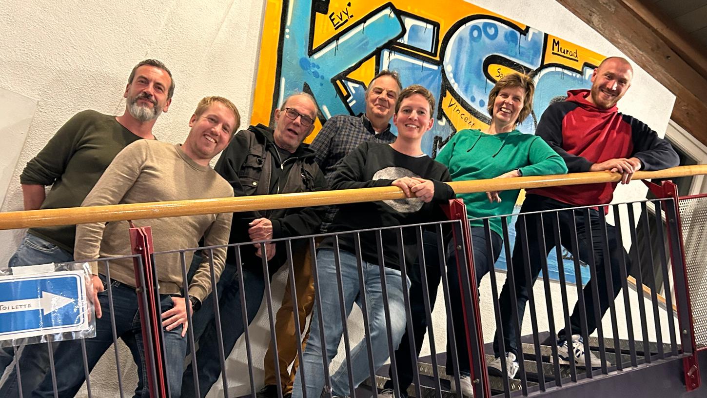 Der alte und neue Vorstand des Freundeskreises Jugendförderung e.V. und das hauptamtliche Leitungsteam: Stefan Röschenthaler, Patrick Wiesinger, Dieter Vatter, Matthias Oberth, Miriam Gabler, Christine Krüger und Thomas Siegling (v.l.n.r.). Der alte und neue Vorstand des Freundeskreises Jugendförderung e.V. und das hauptamtliche Leitungsteam: Stefan Röschenthaler, Patrick Wiesinger, Dieter Vatter, Matthias Oberth, Miriam Gabler, Christine Krüger und Thomas Siegling (v.l.n.r.).