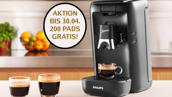 Bis 30. April 200 Gratis-Pads für Philips Senseo! Maestro-Kaffeemaschine bei Amazon am günstigsten