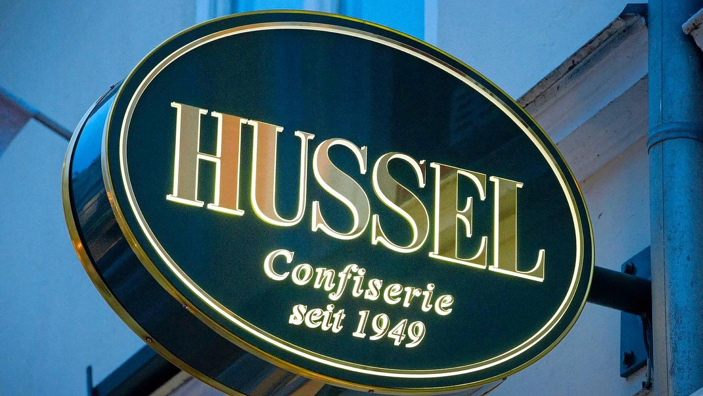 Das Logo der Confiserie "Hussel".