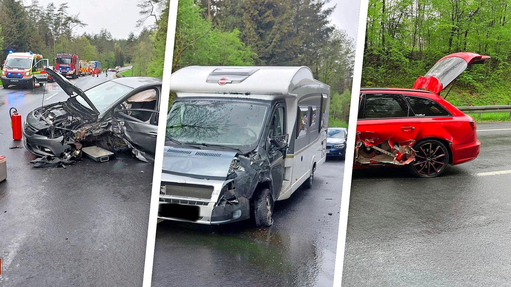 B85: Verkehrsunfall Mit Mehreren Fahrzeugen Zwischen Abzweigung ...