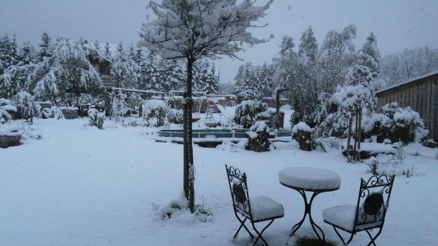 Gräfenberg im Schnee - im April. Zum Glück war der "Spuk" aber bald wieder vorbei.