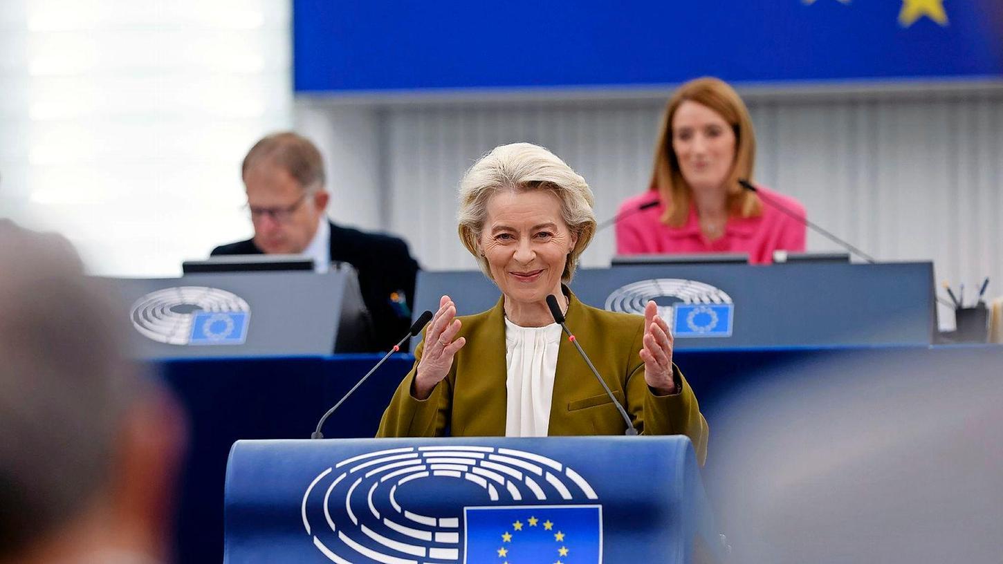 "Die Ukraine trägt für uns alle eine schwere Last auf ihren Schultern": EU-Kommissionspräsidentin Ursula von der Leyen.