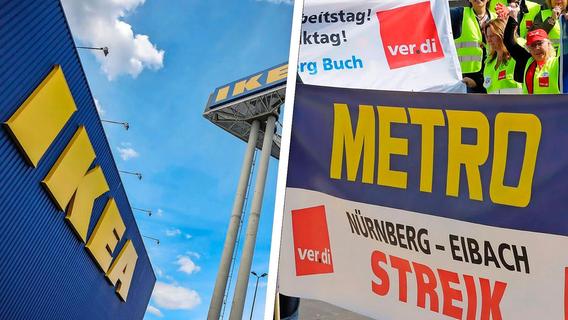 Streik bei Ikea und Metro am Freitag: Mitarbeiter in Nürnberg und Fürth legen die Arbeit nieder