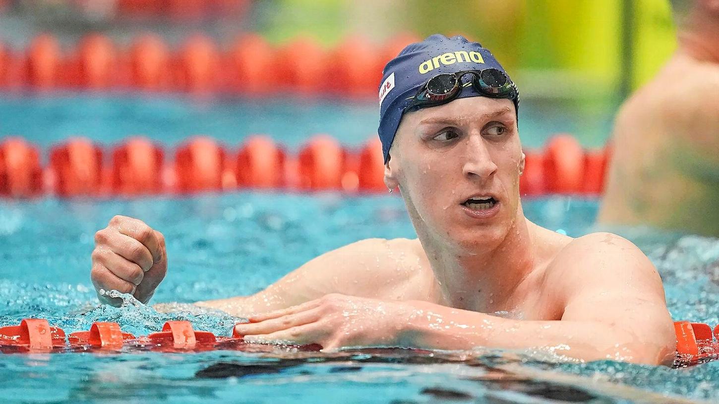 Lukas Märtens schwamm über 400 Meter Freistil knapp am Weltrekord vorbei.