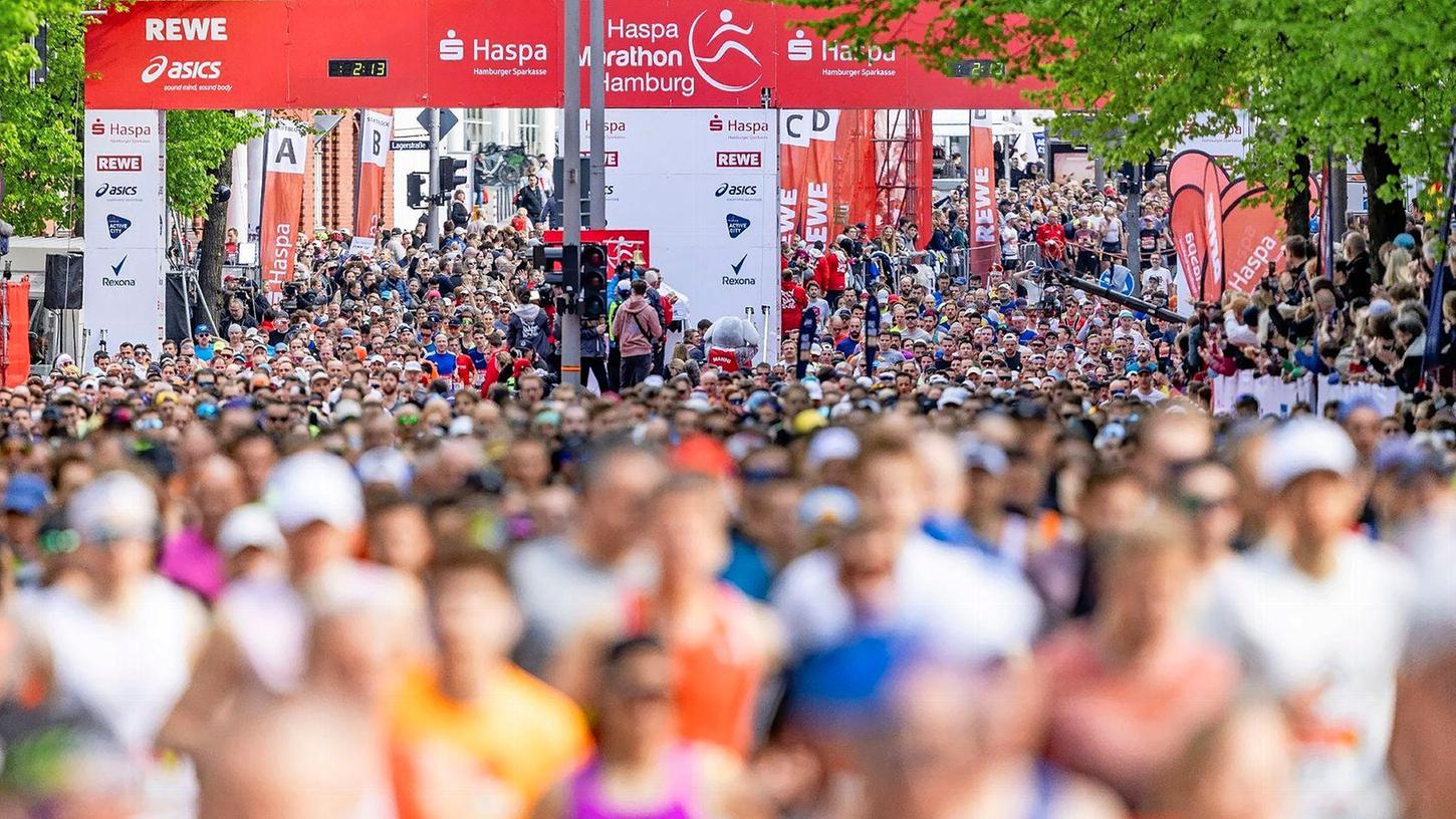 Bei der 38. Auflage des Hamburg-Marathons war auch ein großes Elite-Feld am Start.