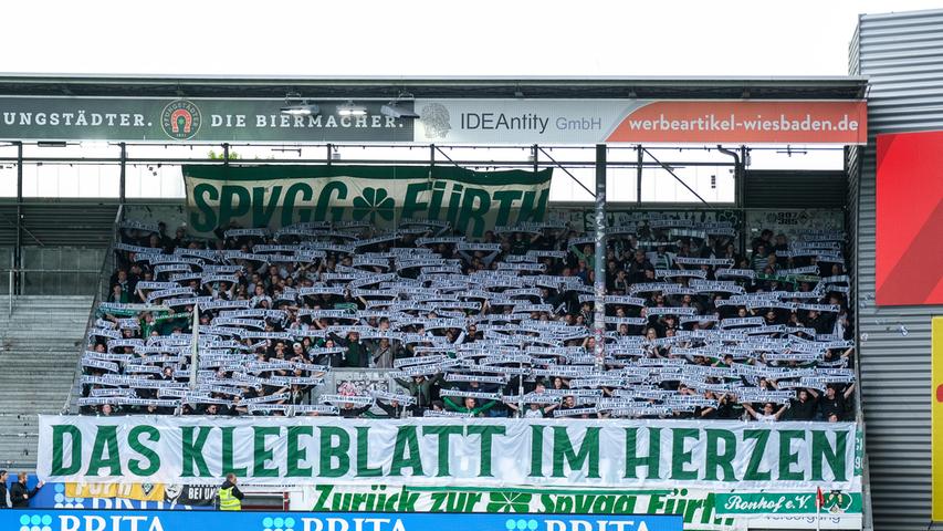 "Das Kleeblatt im Herzen": Trotz der ernüchternden Rückrunde begleiten wieder zahlreiche Anhänger die Spielvereinigung nach Wiesbaden.