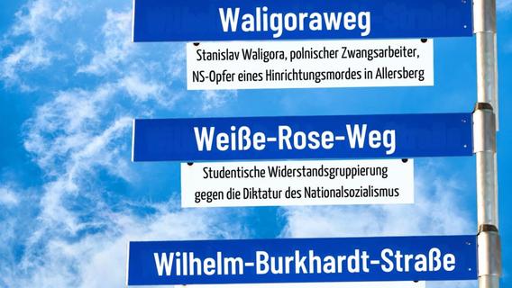 „Nazi-freies Allersberg“: Gruppe montiert neue Straßenschilder in der Wilhelm-Burkhardt-Straße