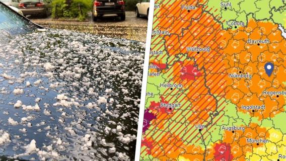 Teilweise "Alarmstufe Rot": DWD weitet "kräftige Unwetter"-Warnung aus - jetzt ganz Bayern betroffen