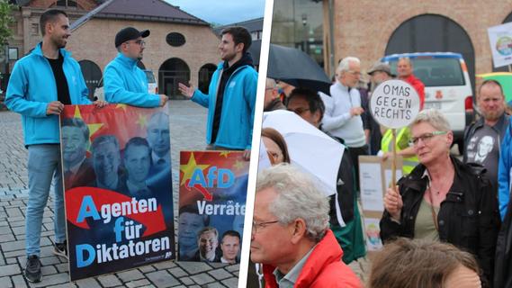 Auftrittsverbot für Krah: Protest gegen AfD-Mann bringt Antifa und Junge Union in Höchstadt zusammen