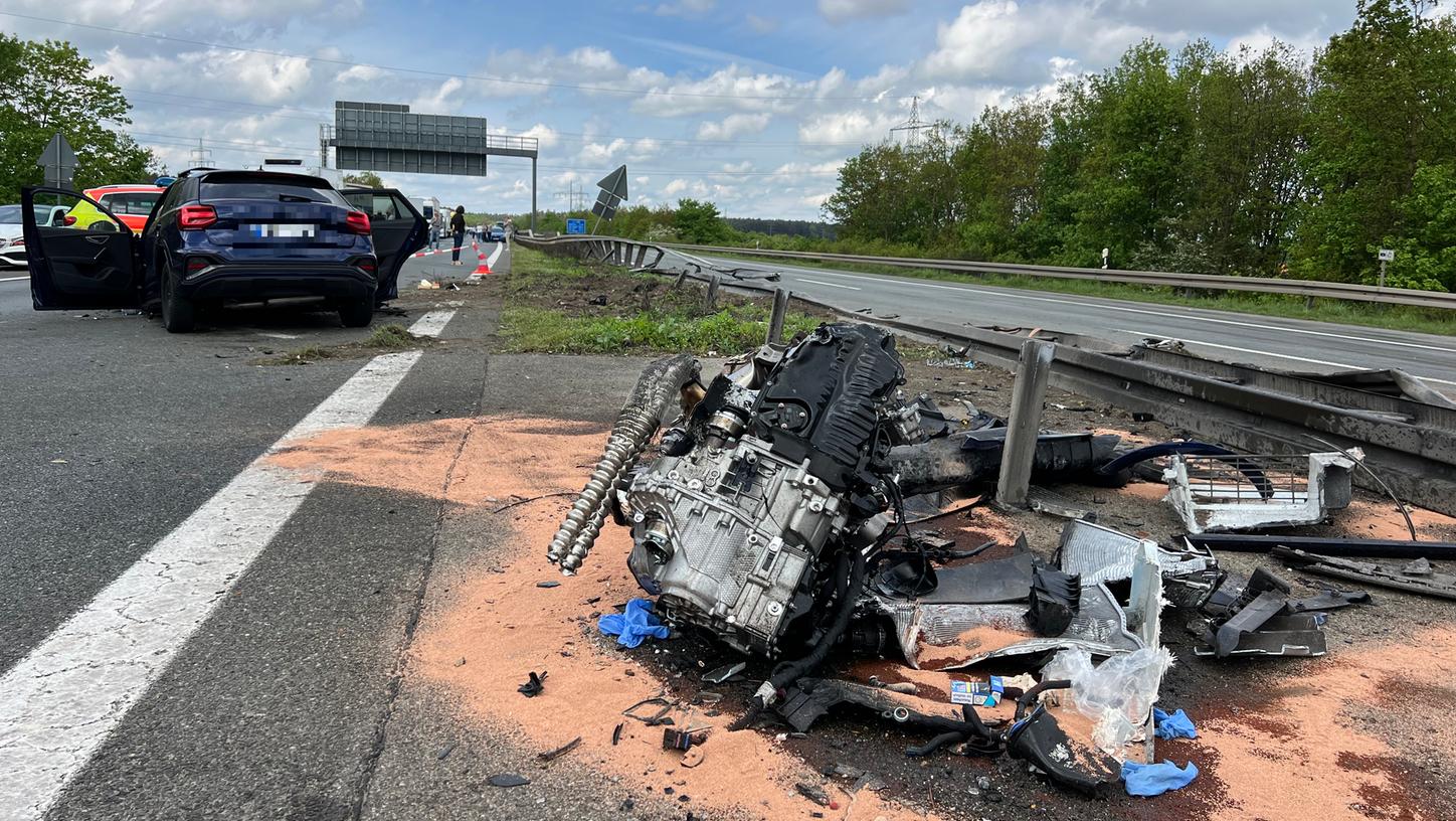 Auf der A6 im Landkreis Ansbach ist es am Samstagmorgen zu einem schweren Unfall gekommen.