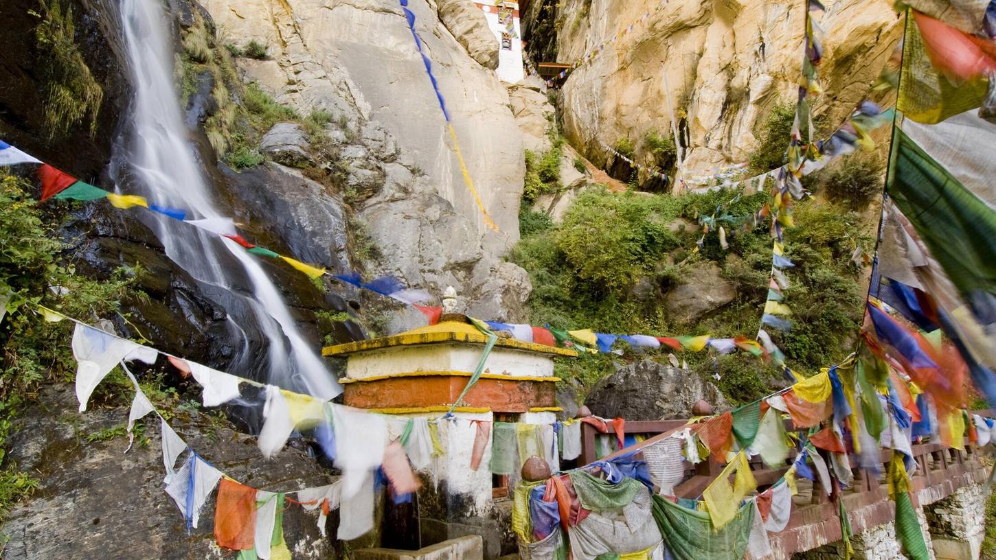 Die Klosteranlage Tiger's Nest ist weltbekannt - sie liegt auf dem Trans Bhutan Trail.