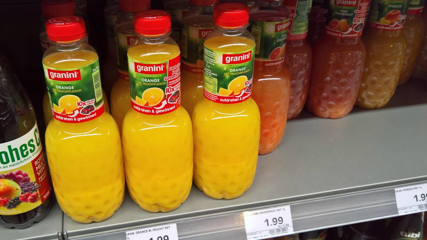 Fruchtsaft der Marke Granini: Inzwischen befindet sich weniger Fruchtsaft als davor im Getränk "Trinkgenuss Orange".