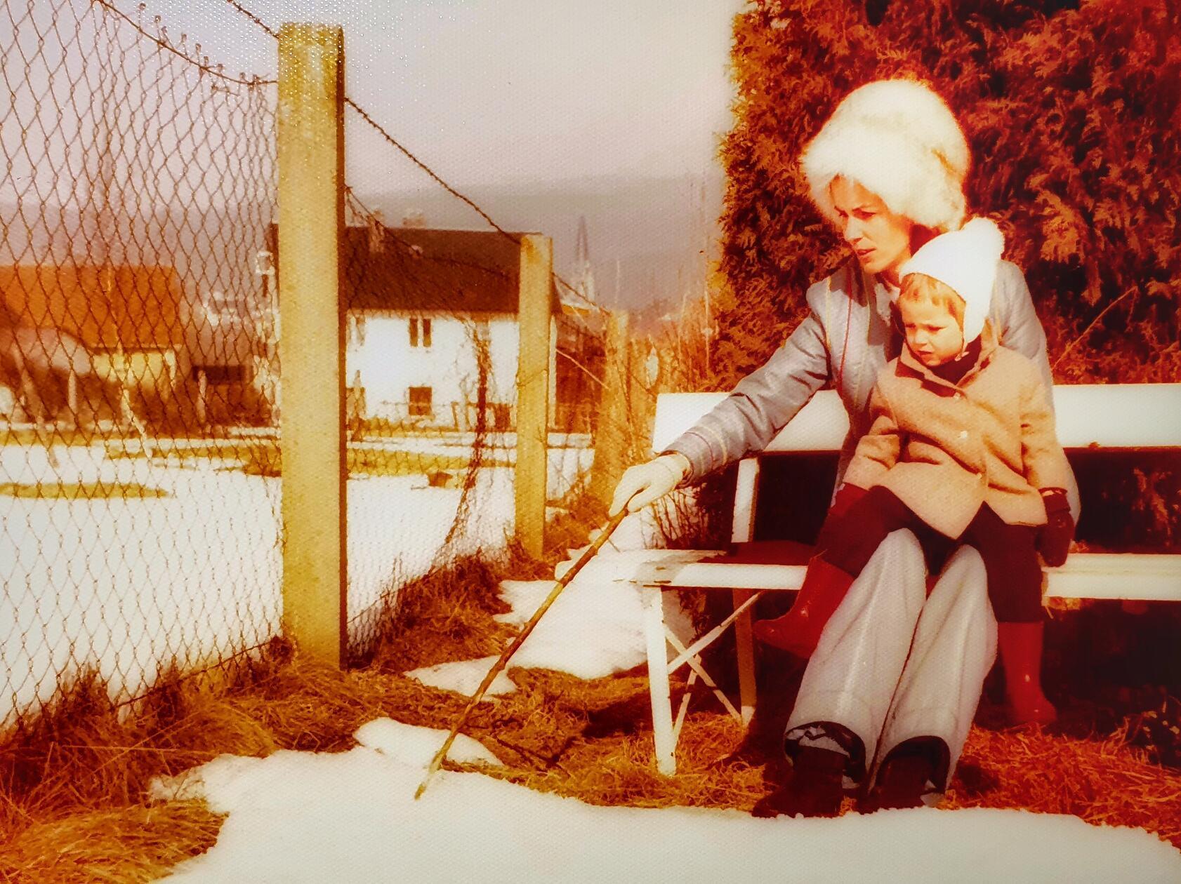 Matthias Niese und Mutter ca. 1978 Fichtelgebirge