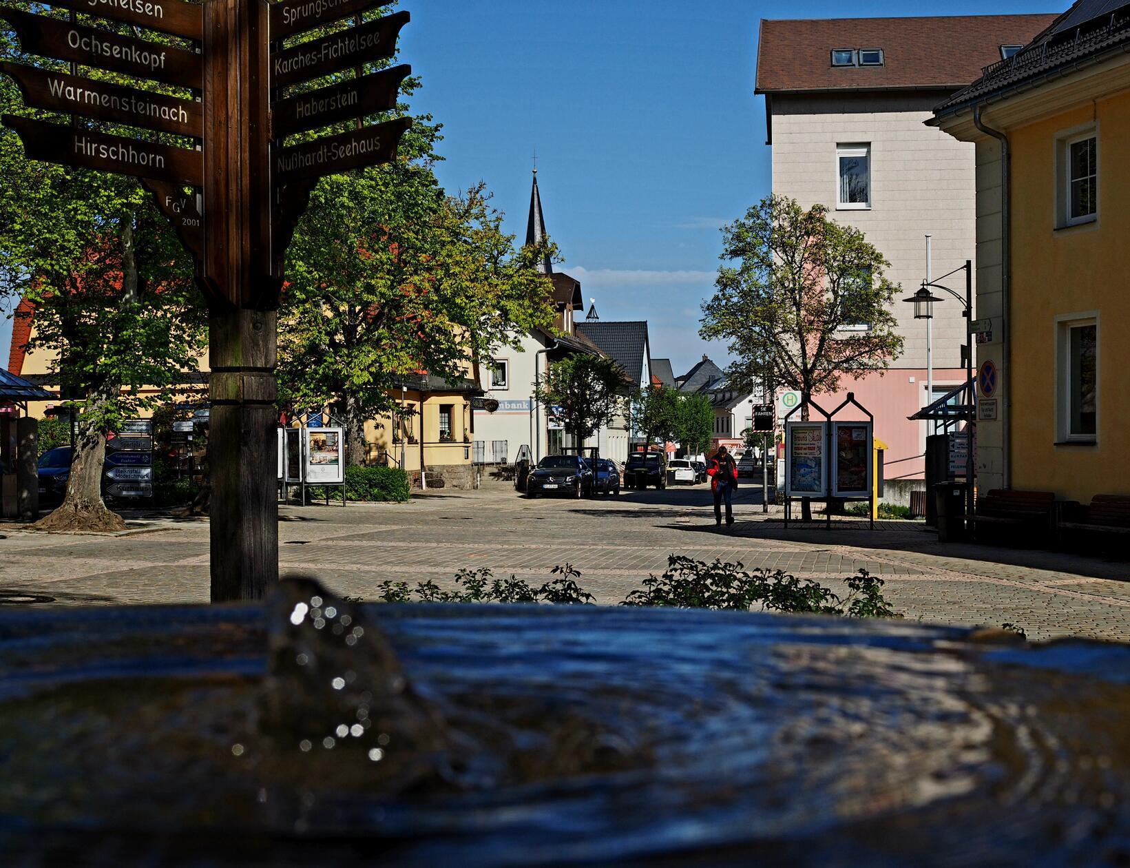 Das Ortszentrum von Bischofsgrün.