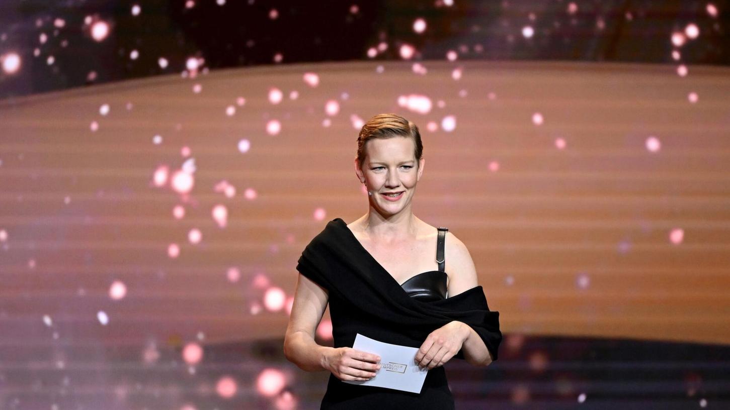 Schauspielerin Sandra Hüller bei der Verleihung des Deutschen Filmpreises als Laudatorin.
