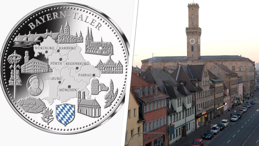 Bayern-Taler sorgt für Erheiterung: Münze zeigt Fürth statt Nürnberg - „Wir sind halt hübscher“