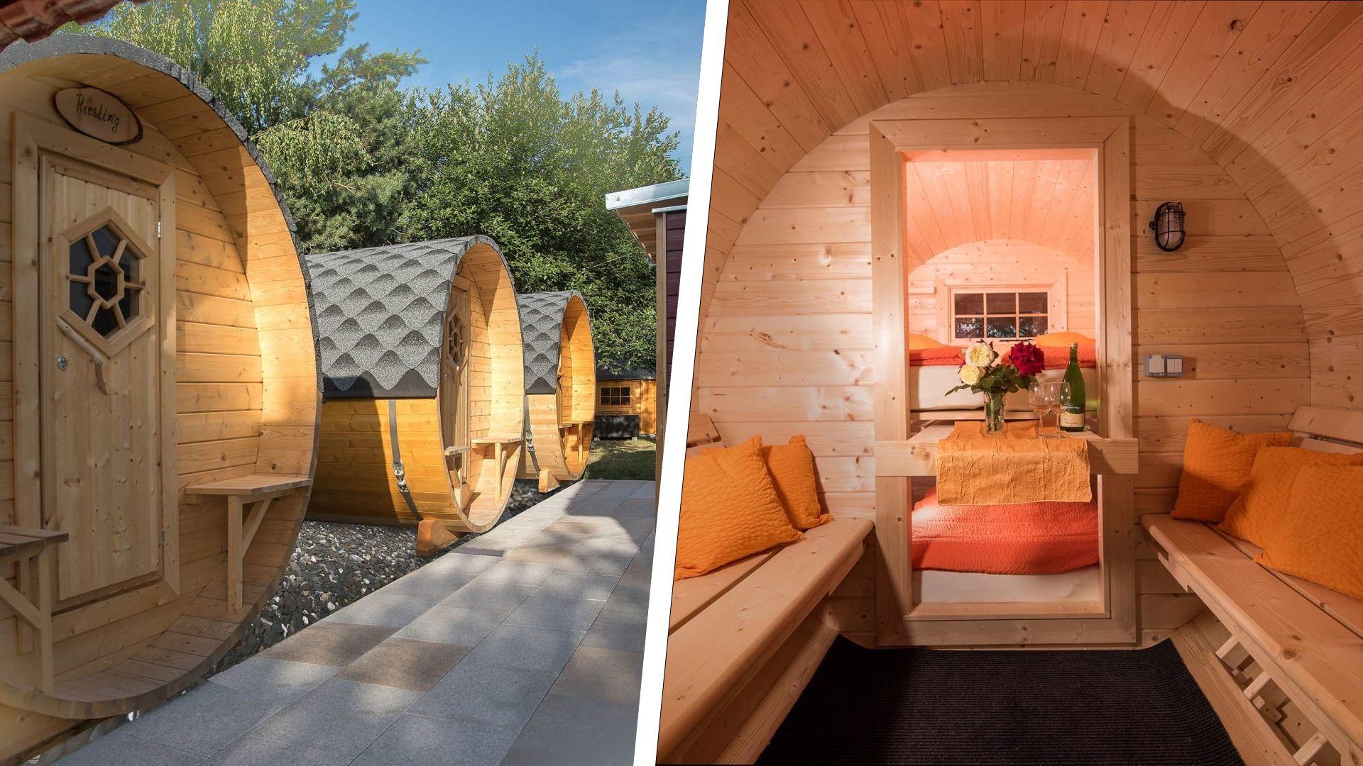 In Höchstadt, direkt am Aischgrund liegend, befinden sich Schlaf-Fässer, die für bis zu vier Personen ausgerichtet sind. Familie Gumbrecht vermietet die Fässer nicht nur, sie betreibt auch ein Restaurant und Café, welche Ihnen klassische gutbürgerliche Gerichte serviert.