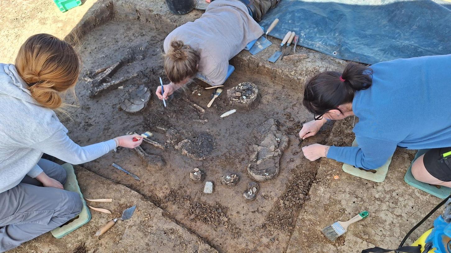 Bei einer Untersuchung vor dem Start von Bauarbeiten wird in Bayern ein uraltes Skelett entdeckt. Bestattungsart und Grabbeigaben deuten darauf hin, dass der "Exinger" eine Art Bürgermeister gewesen sein könnte.