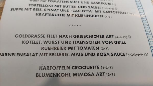 „Im Italienurlaub in Montegrotto Terme haben wir diese Menüfolge bekommen. Das arme Hänschen hat uns leidgetan“, schreibt Renate Schmidt aus Nürnberg.