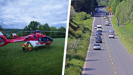 Heli landet auf bayerischer Bundesstraße: Mann stirbt bei schwerem Unfall - drei Autos beteiligt