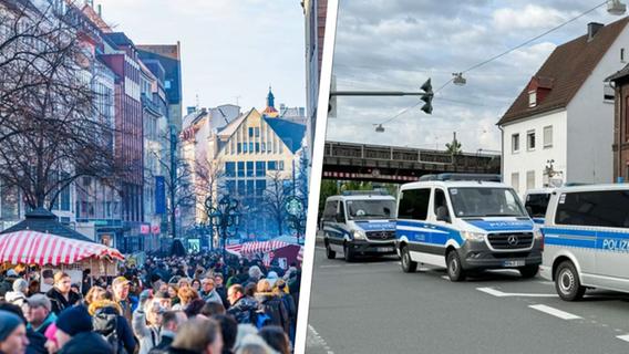 Polizei-Großeinsatz in Nürnberger Innenstadt - Mann mit Waffe und Messer unterwegs gewesen?
