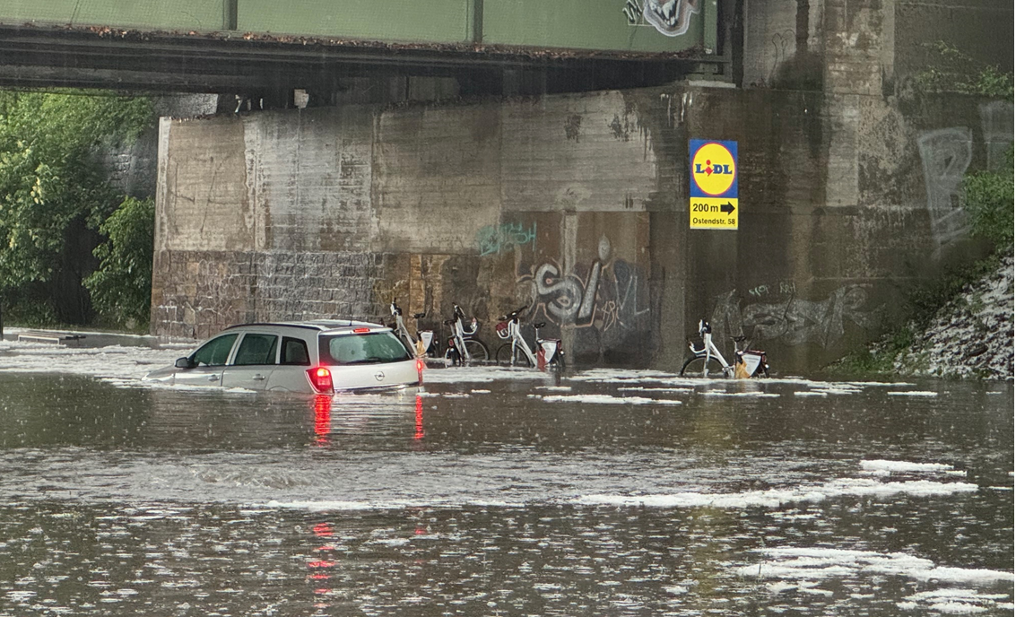 In Nürnberg war vor allem das östliche Stadtgebiet vom Unwetter betroffen.