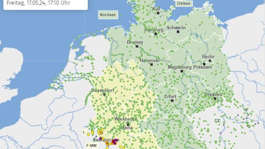 Das ist die aktuelle Hochwasserlage in Deutschland (Stand: 17.15 Uhr).