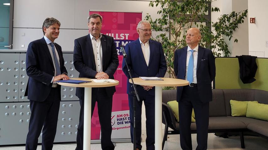 Stadt-Umland-Bahn: Ministerpräsident Markus Söder und Siemens üben sich im Balanceakt