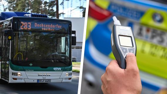 Mit 3,92 Promille am Steuer: Polizei zieht in Erlangen einen betrunken Busfahrer aus dem Verkehr